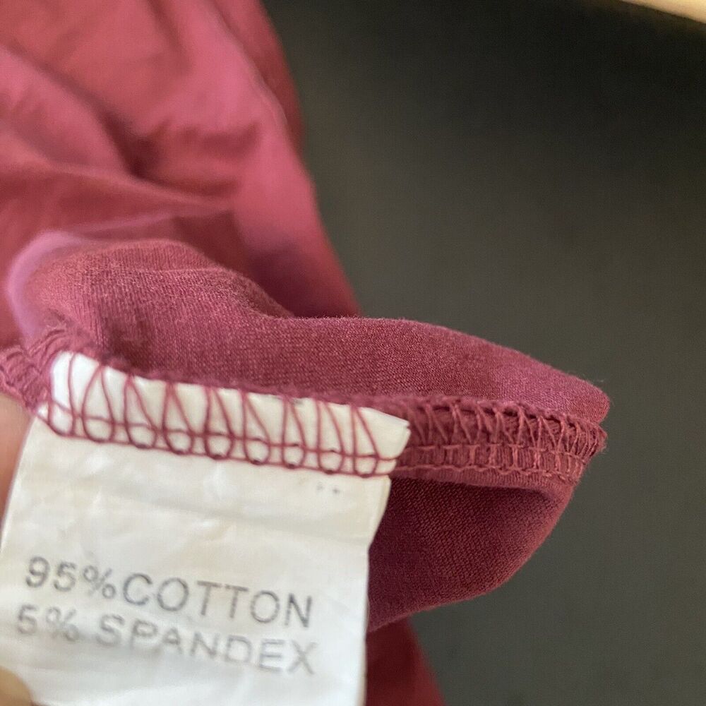 Ouges Dress Sz S Maroon Red Long Sleeve Button Po… - image 8